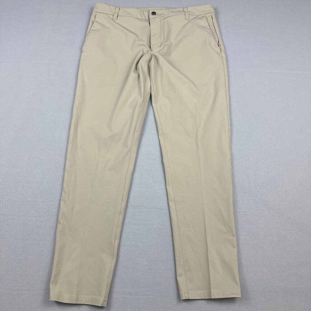Lululemon Pants Men 35 Beige Solid Commission Classic Straight Chino Athleisure